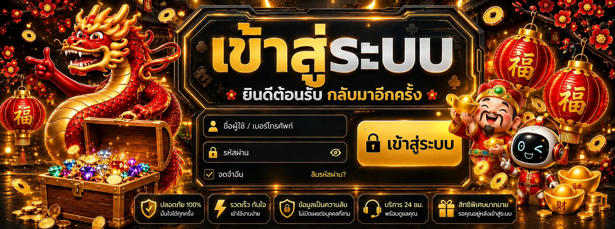 หน้าจอเข้าสู่ระบบ SANTA89 พร้อมคำแนะนำความปลอดภัย